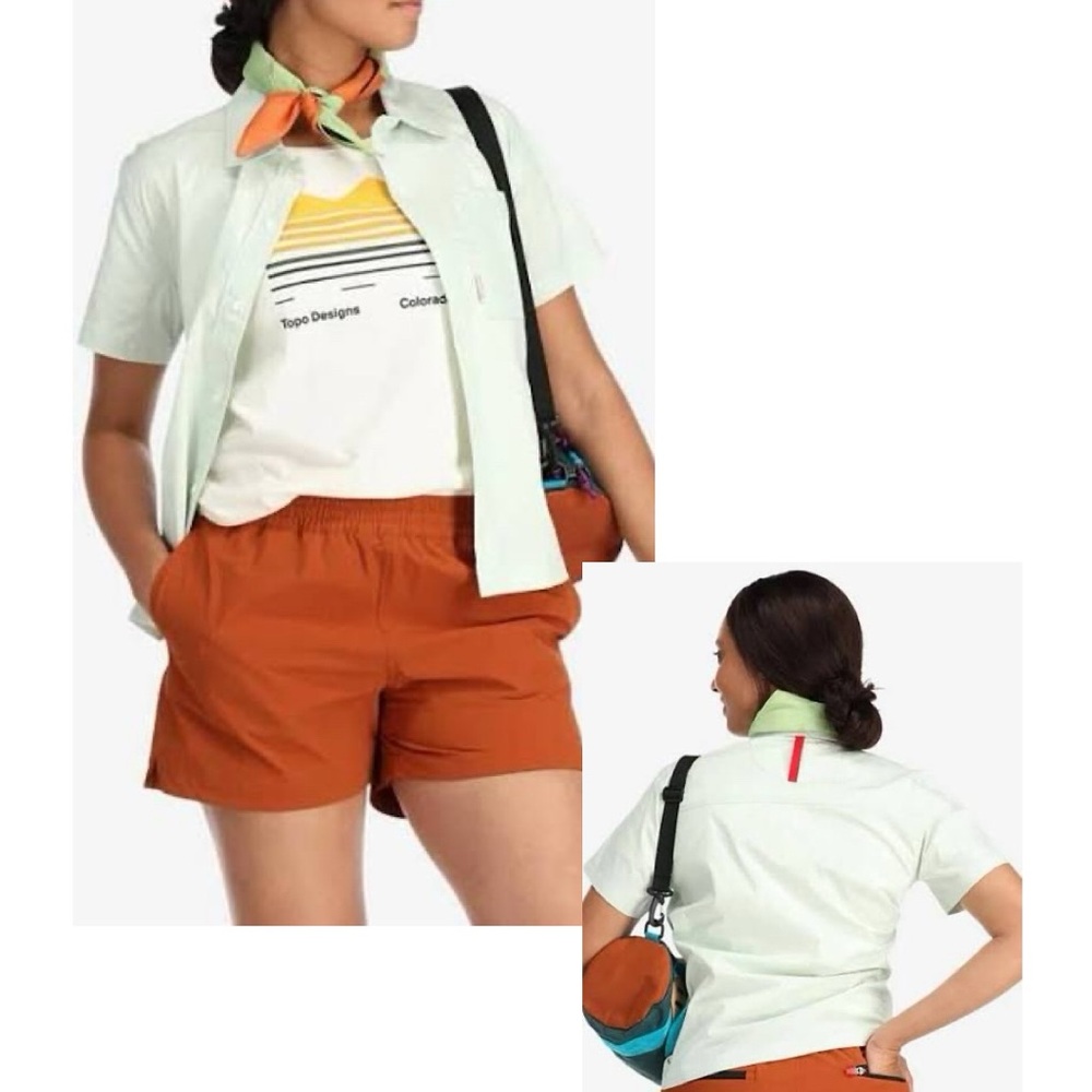 Topo Designs Women's Global Shirt Light Mint Size Medium NWT
